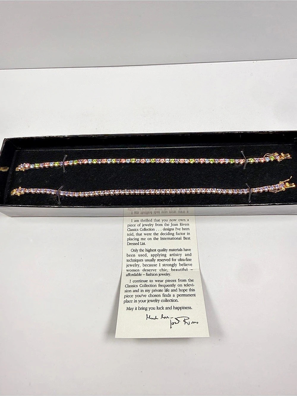Joan Rivers Classics Collection Pastel and Multi-Color Crystal Tennis Bracelets